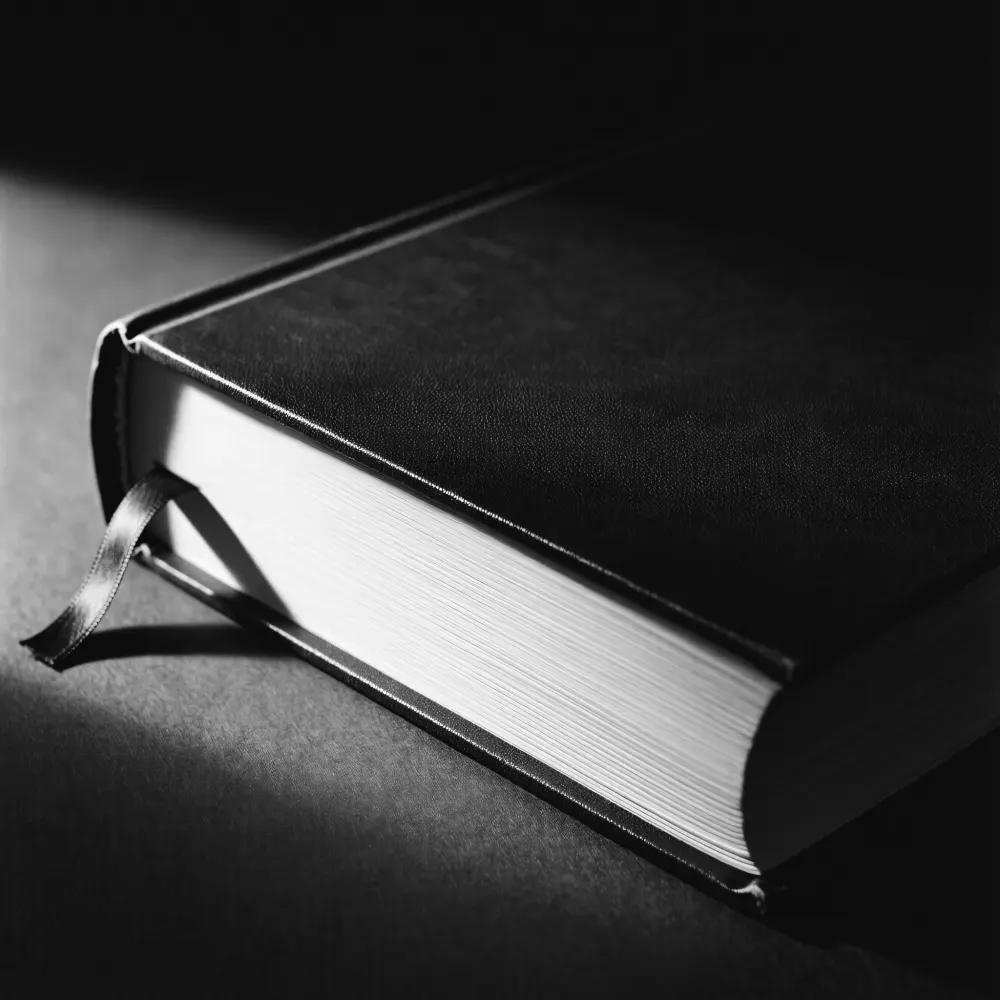 La tranche du livre Mission 90 et son ruban.